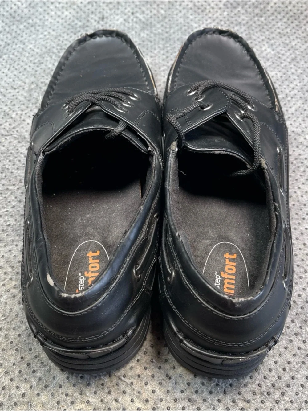 Safe T Step Black Leather Wide Shoes Size 13 Men’s